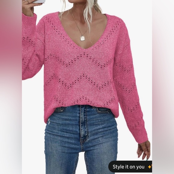 Sweaters - Bright Pink Oversized Sweater